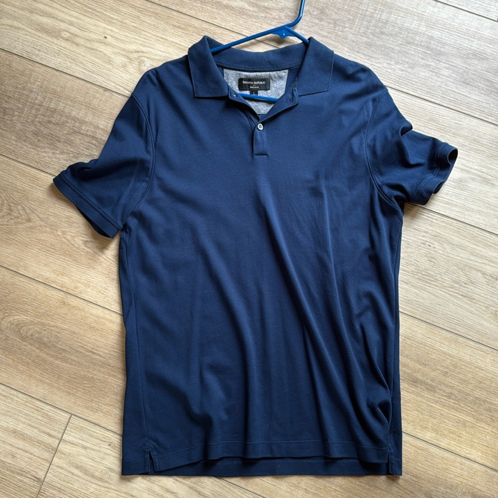 Banana Republic Men's Navy Polo Shirt
